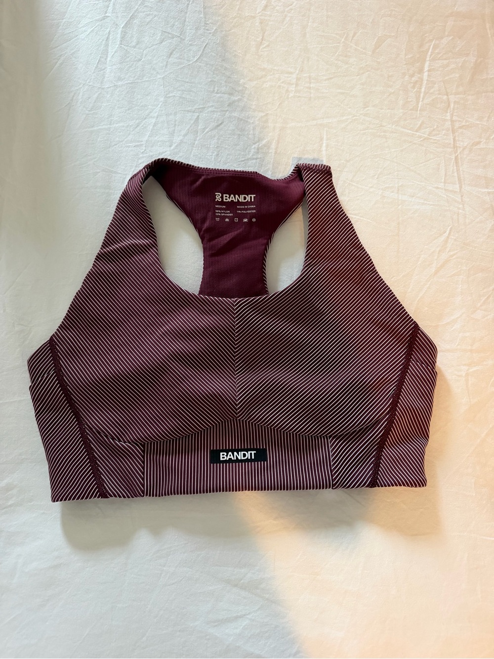 Bandit Running Women's Cadence Scoop Neck Striped Run Bra